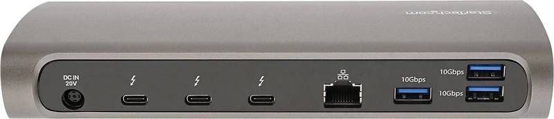 Startech tb4cdock thunderbolt 4 dock 96w single 8k dual 4k60 3x thunderbolt 4 4x USB-a sd reader gigabit lan black-null