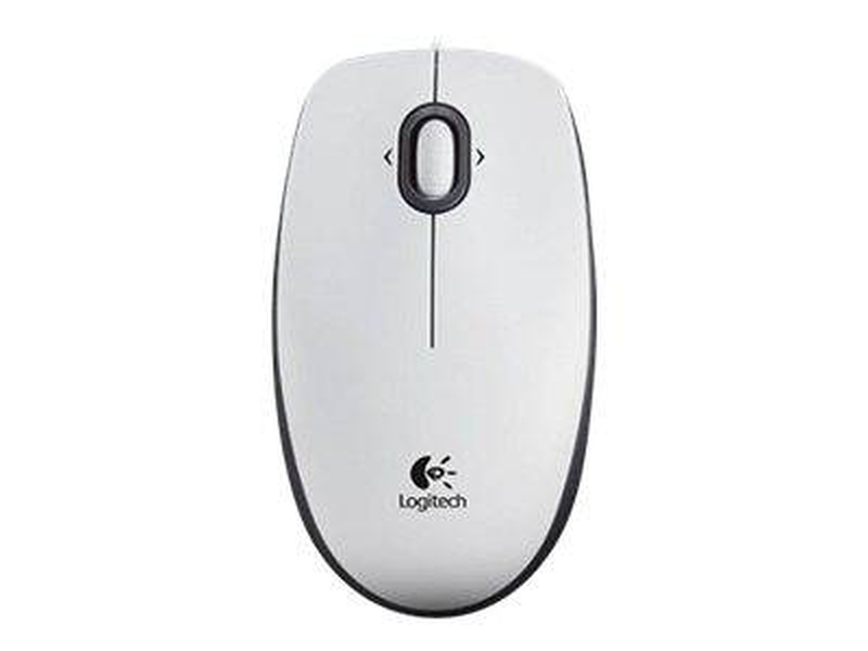 Logitech b100 / mouse / optical / 3 buttons / wired / USB / oem / white, , medium-null
