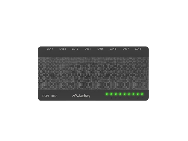 Lanberg dsp1-1008 8-port gigabit unmanaged desktop switch | plug & play, , medium-null