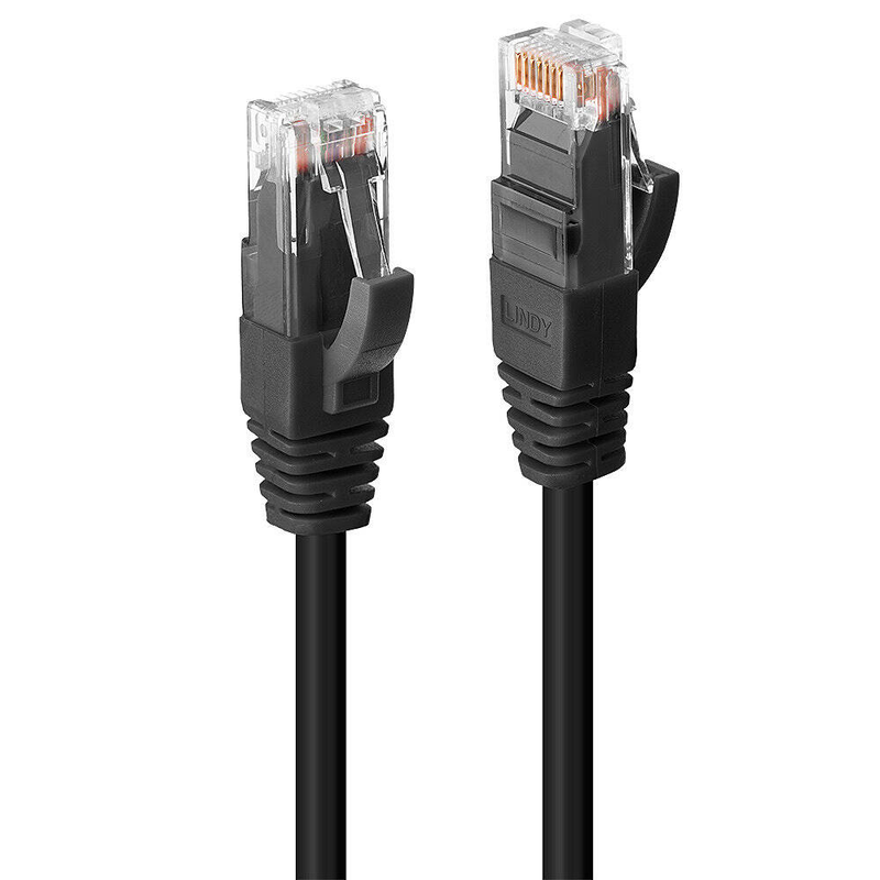 Lindy premium - patch cable - rj-45 (m) to rj-45 (m) - 7.5 m - utp - cat 6 - halogen-free, snagless - black-null