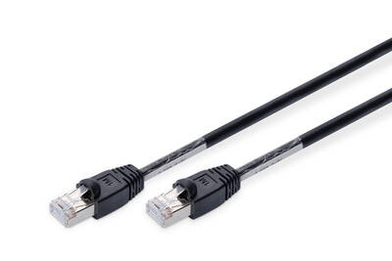 Digitus professional - patch cable - rj-45 (m) to rj-45 (m) - 1 m - sftp - cat 6 - booted, outdoor, snagless - black-null