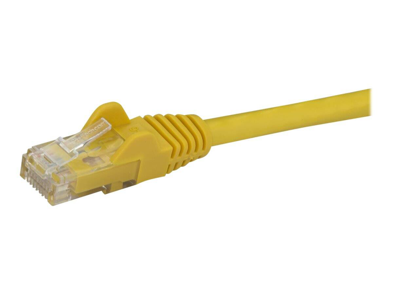 Startech.com 1m cat6 ethernet cable, 10 gigabit snagless rj45 650mhz 100w poe patch cord, cat 6 10GBe utp network cable w/strain relief, yellow, fluke tested/wiring is ul certified/tia - category 6 - 24awg (n6patc1myl) - patch cable - rj-45 (m) to rj-45 (-null