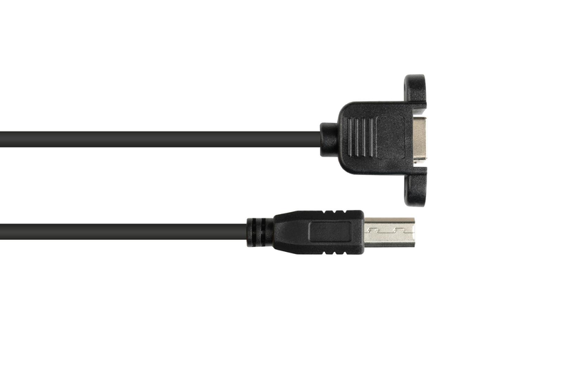 Alcasa USB 2.0 b/USB 2.0 b, 0.5m / 0.5 m / USB b / USB b / USB 2.0 / male/female / black-null