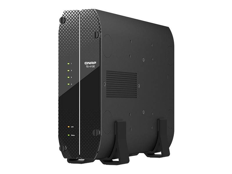 Qnap ts-410e 4-bay fanless silent nas intel celeron j6412 8GB dual 2.5GBe all-SSD 2.5-inch diskless black-null
