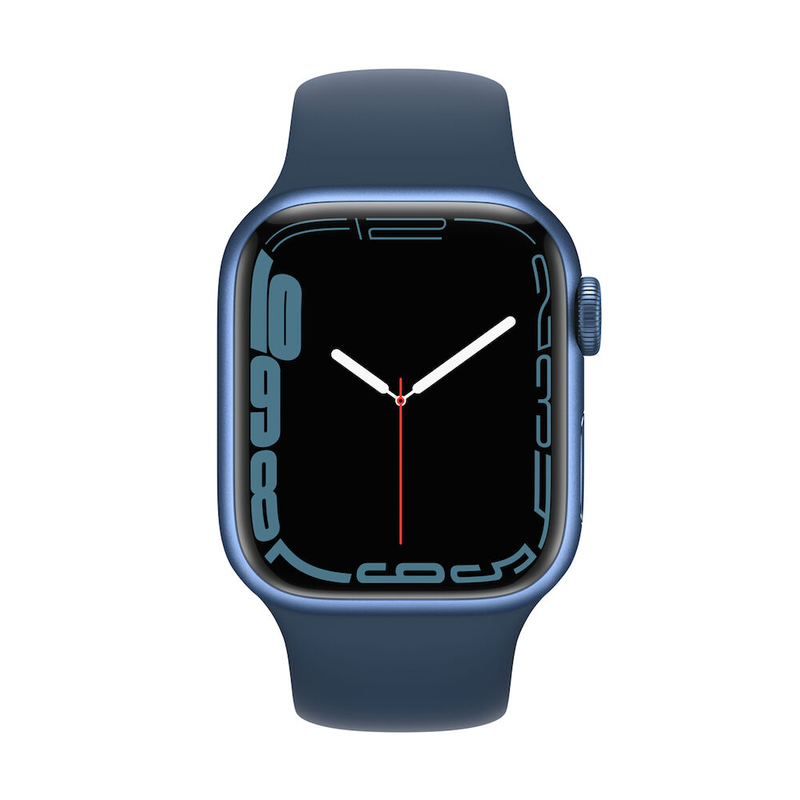 Apple watch series 7 41mm blue aluminum case with blue sport band-null