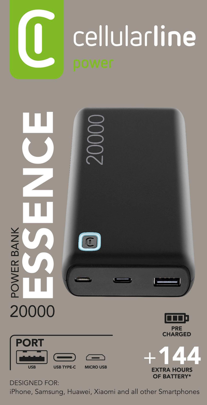 Cellular Line Essence 20000mAh Black Power bank image number null