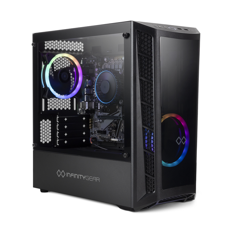 Infinity gear core 4 rev.5 (core i3-12100/8GB ddr4/480GB SSD/windows) desktop pc-null