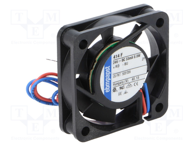 24vdc fan axial 40x40x10mm 9m3/m 22.1dba