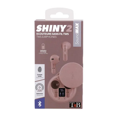 Tnb shiny 2 wireless headphones bluetooth with 20 operating hrs pink, , medium
