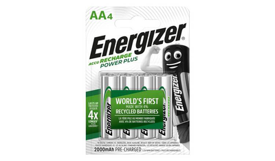 Energizer recharge universal aa rechargeable batteries pack of 4, , medium