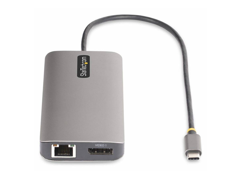 Startech.com 154b-USBc-multiport USB-c triple-monitor multiport adapter 2x displayport HDMI 4k sd 100w pd gbe grey-null