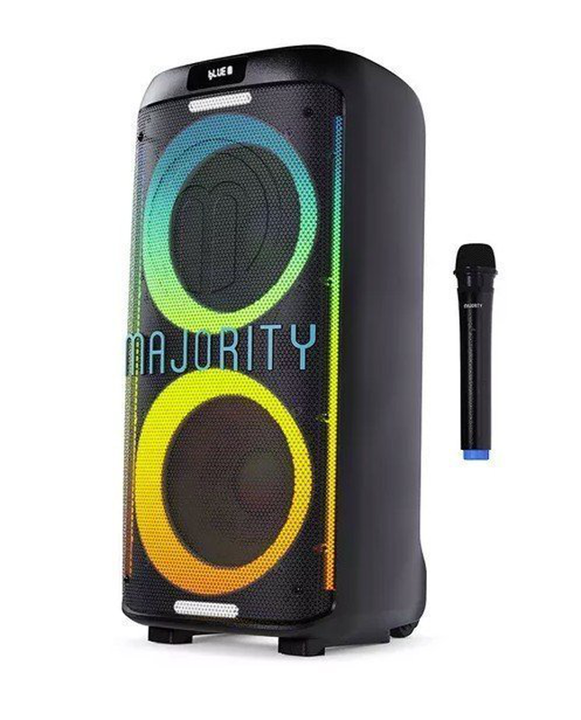 Majority speakers portable karaoke pulse p4 420w wireless mic bt/USB/rgb uk, , medium-null