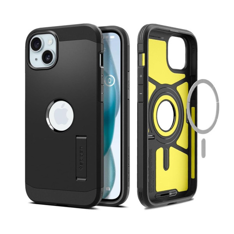 Spigen tough armor mag MagSafe iPhone 15 black, , medium-null