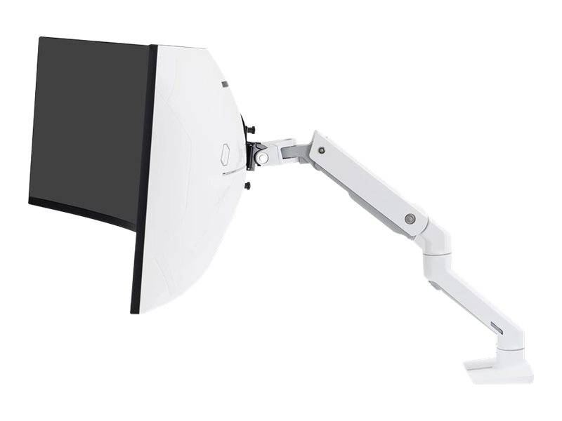 Ergotron hx desk monitor arm with HD pivot 45-647-216 for ultrawide curved displays up to 49 inch white-null