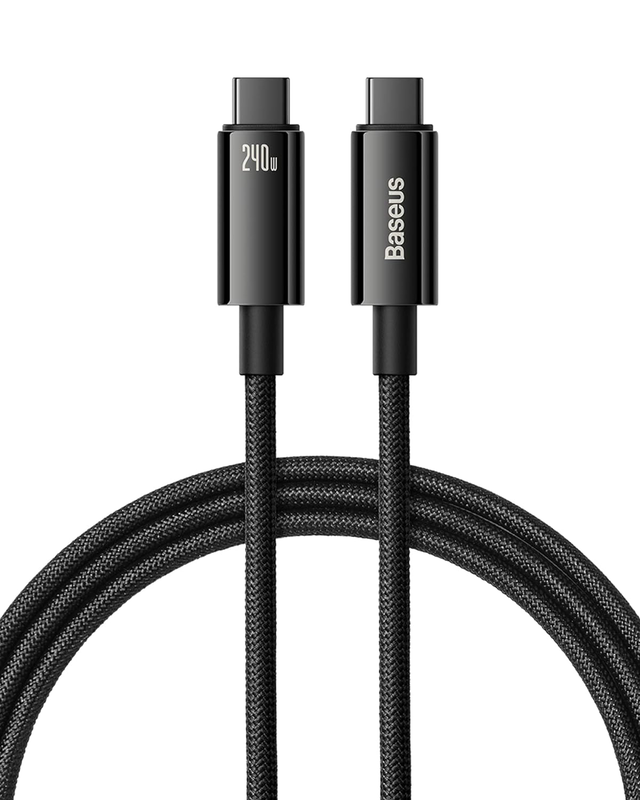 Baseus cable USB-c to USB-c tungsten gold 240w 1.0m blk, , medium-null