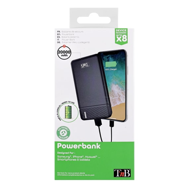Tnb power bank 20000mAh 10w with 2 ports, , medium-null