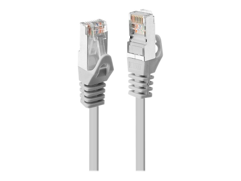 Lindy - patch cable - rj-45 (m) to rj-45 (m) - 1 m - foiled unshielded twisted pair (f/utp) - cat 5e - molded, snagless, stranded - grey-null