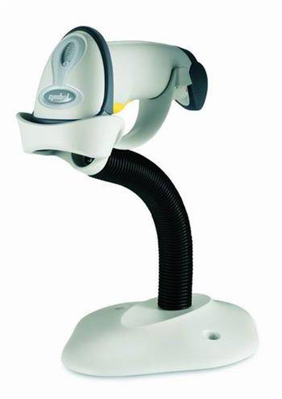Zebra symbol ls2208 ls2208-sr20001r-ur 1d laser barcode scanner USB kit with cable and stand cash register white-null