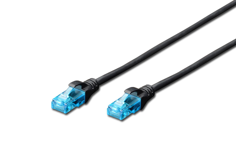 Digitus - patch cable - rj-45 (m) to rj-45 (m) - 5 m - utp - cat 5e - booted, snagless - black-null
