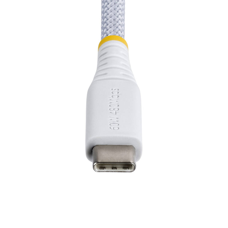 Startech.com / USB cable / 24 pin USB-c (m) to 24 pin USB-c (m) / USB 2.0 / 3 a / USB power delivery (60w), straight, rugged, power delivery 2.0 support / white-null