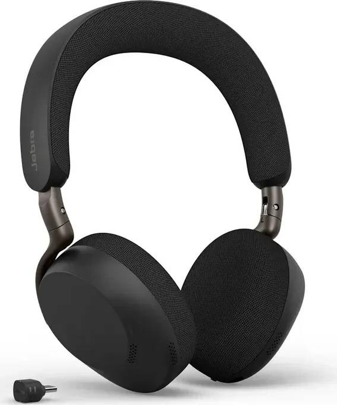 Jabra evolve3 75 ms 37599-999-899 wireless on-ear anc headset teams bluetooth 5.3 link 390c USB-c black-null