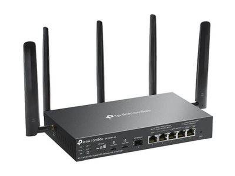 Tp-link omada er706wp-4G ax3000 Wi-Fi 6 4g+ vpn gateway router dual-sim 5x gigabit 4-port poe+ white-null