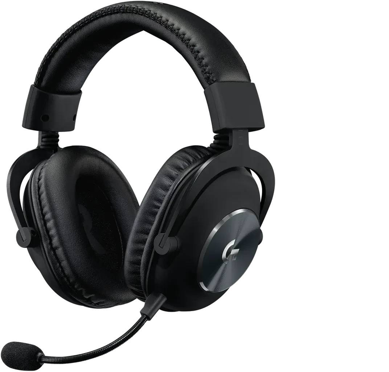Logitech g pro x gaming headset 991-000358 50mm pro-g drivers blue vo!ce mic dts 7.1 USB and 3.5mm wired black-null