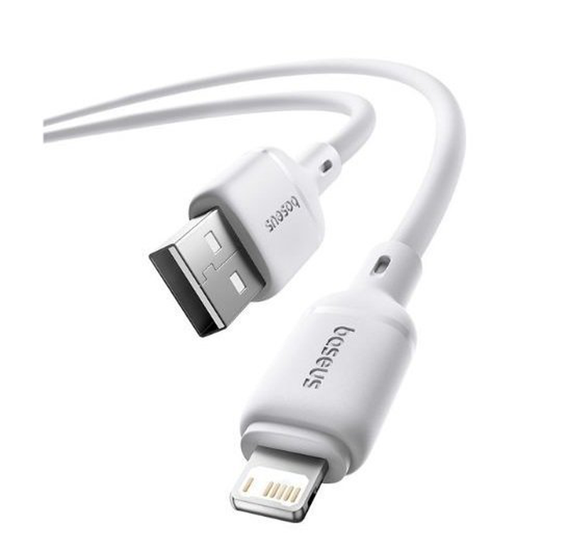 Baseus cable lightning to USB-a silky series 2.0m white, , medium-null