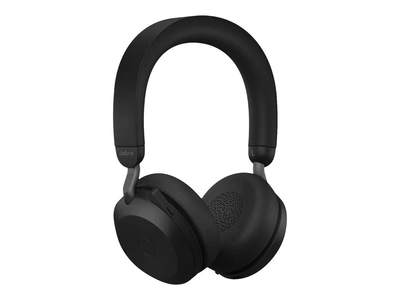 Jabra evolve2 75 / headset / on-ear / bluetooth / wireless, wired / active noise cancelling / USB-a / noise isolating / black / with charging stand / optimised for uc, , medium