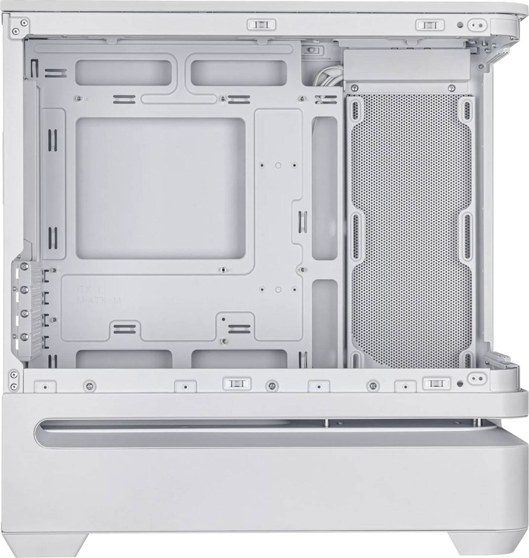 Asus prime ap202 argb microatx pc case curved tempered glass 3x 120mm argb fans GPU 420mm white-null