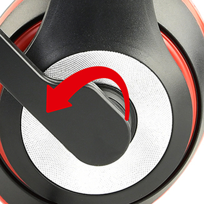 Gembird mhs-03-bkrd wired stereo headset 40mm drivers rotating mic in-line volume 3.5mm black red-null
