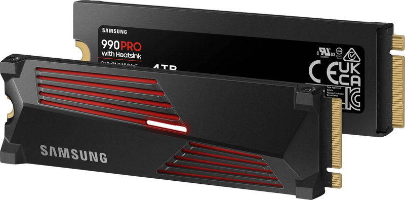Samsung 990 pro 4TB m.2 2280 nvme pcie 4.0 internal SSD with heatsink read 7450mb/s PS5 compatible-null
