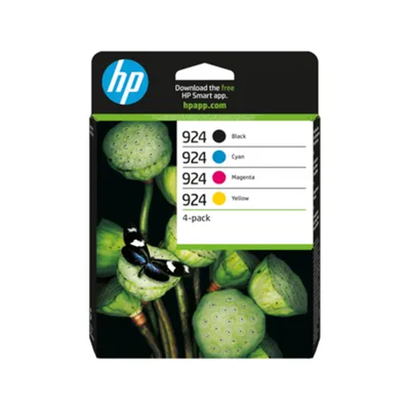 Hp 924 cmyk original ink cartridge combo 4-pack (6c3z1ne)-null
