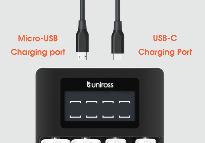 Uniross ucu005a ultra fast charger with 4x aa 2700 nimh batteries, , medium-null