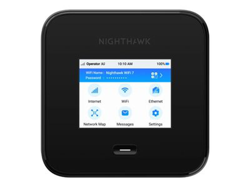 Netgear nighthawk m7 pro mr7450 5G Wi-Fi 7 mobile hotspot router 6GBps 2.8in touch 5040mAh 2.5G port black-null