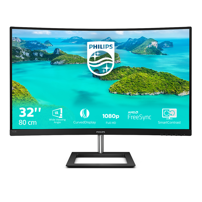 Philips 322e1c 31.5" monitor va curved 75hz freesync 1920x1080-null