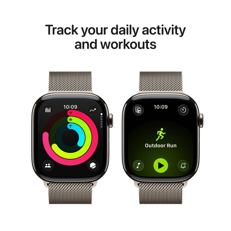Apple Watch Series 11&nbsp;GPS + Cellular 46mm&nbsp;Natural Titanium Case with Natural Milanese Loop - M/L-null