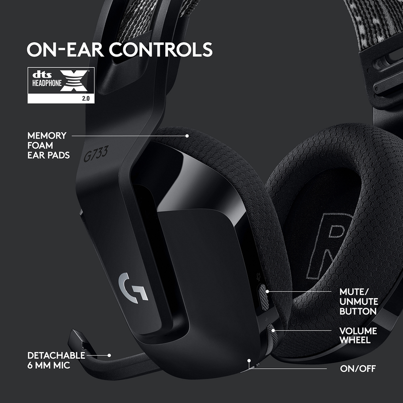 G733 lightspeed wireless lightsync rgb with blue vo!ce- black image number null