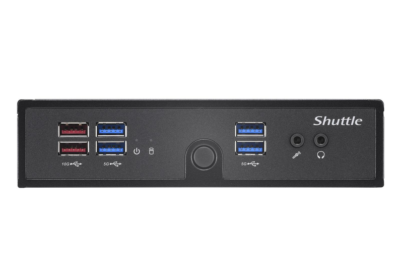 Shuttle xpc slim ds50u fanless barebone slim pc intel celeron 7305 iris xe ddr5 dual lan no ram no SSD no os black-null