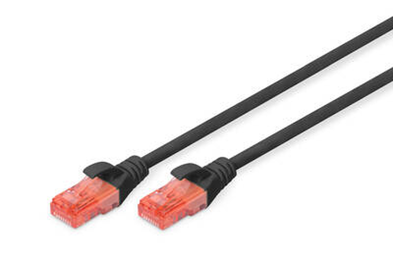 Digitus professional - patch cable - rj-45 (m) to rj-45 (m) - 5 m - utp - cat 6 - booted, snagless - black-null