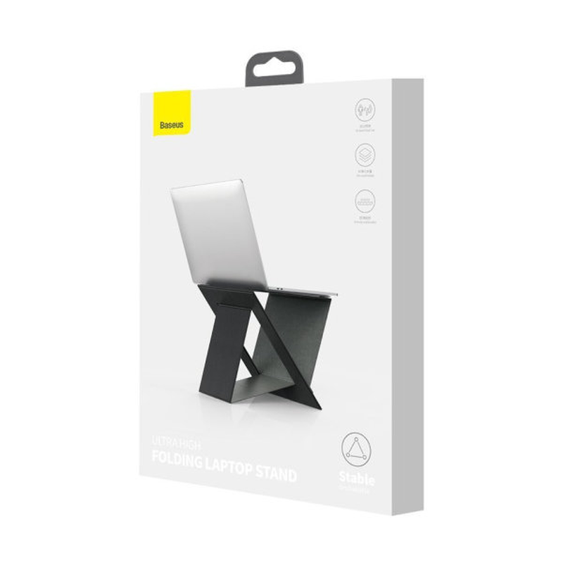 Baseus ultra high folding laptop stand black, , medium-null