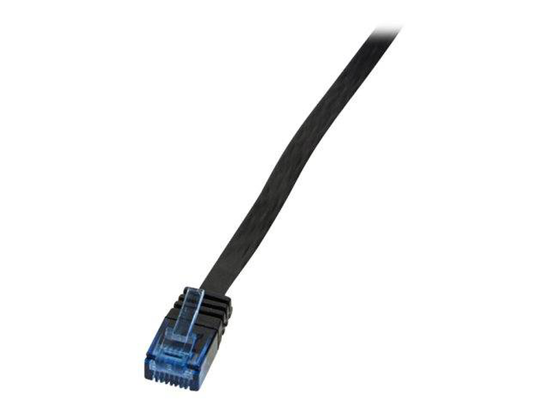 Logilink slimline / patch cable / rj-45 (m) to rj-45 (m) / 3 m / utp / cat 6 / flat / black-null