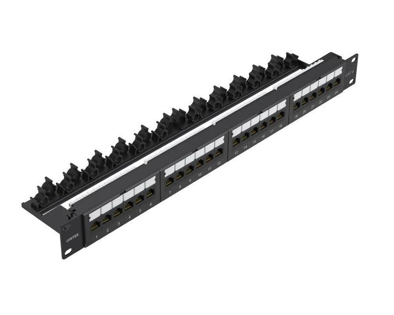 Product image: Unitek network 24-port cat6 utp patch panel t003a, , medium-null