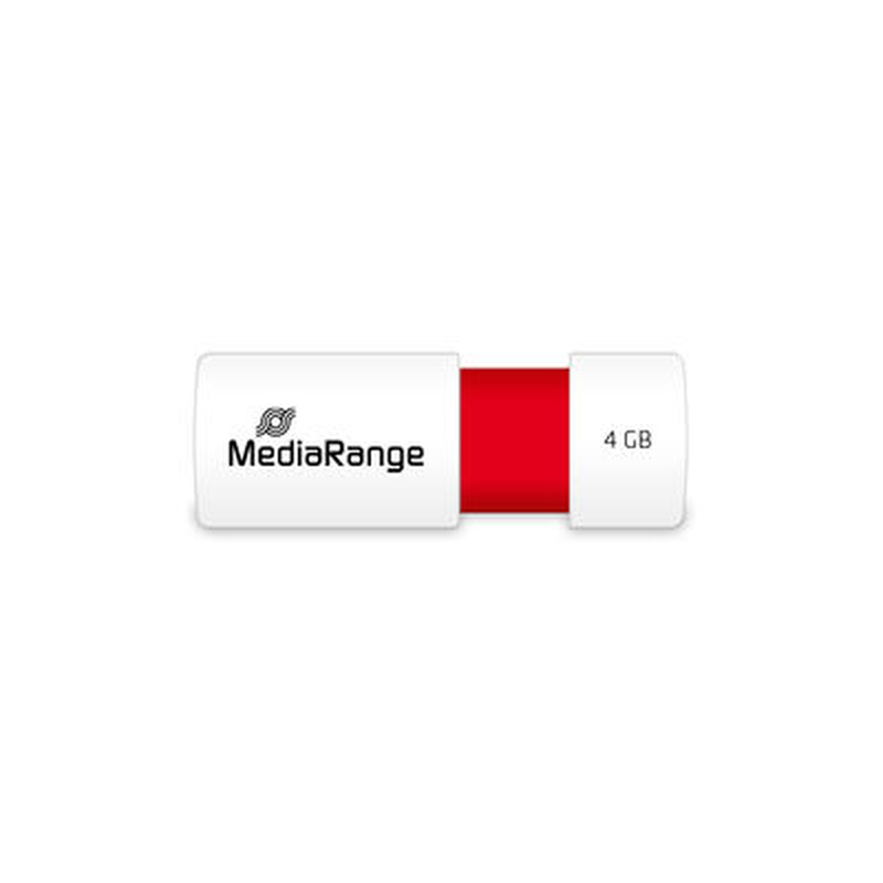 Mediarange USB flash drive, color edition, red, 4GB-null