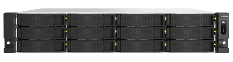 Qnap nas 12-bay rackmount AMD ryzen six-core , 16GB ram,  redundant psu, pcie & dual 10GBe ports ts-h1277axu-rp-r5, , medium-null