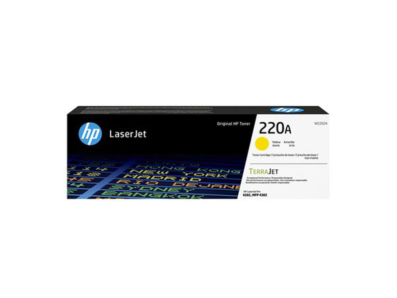 Hp 220a yellow original laserjet toner cartridge (w2202a)-null
