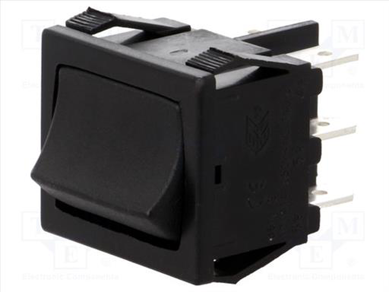 Rocker switch on-off-on 10a/250vac 10a/28vdc black, , medium-null