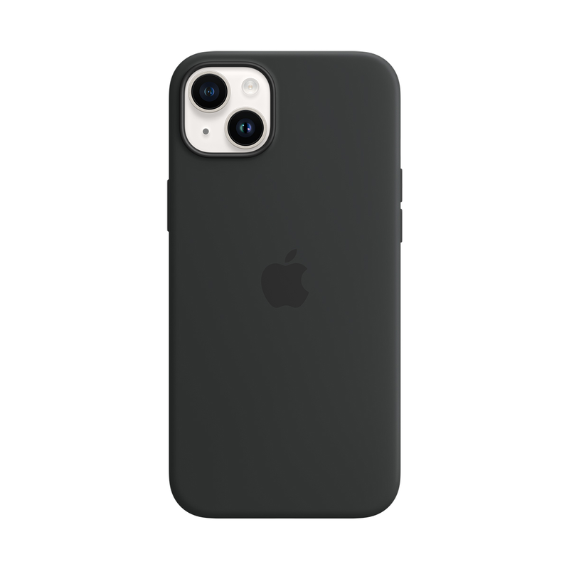 iPhone 14 plus silicone case with MagSafe midnight-null