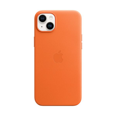 iPhone 14 plus leather case with MagSafe orange