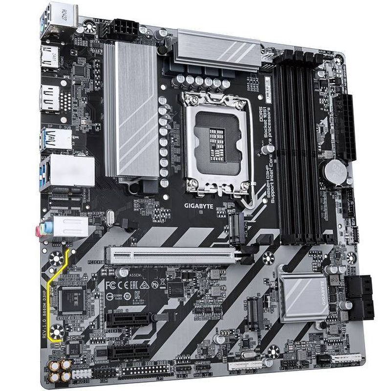 Gigabyte b860m d3hp micro-atx motherboard lga 1851 intel b860 ddr5 pcie 5.0 dual m.2 HDMI displayport black-null